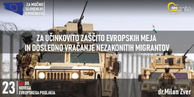 Milan Zver, kandidat stranke SDS na evropskih volitvah, je, impresioniran nad madžarsko učinkovitostjo pri varovanju domovine pred prišleki, fotografijo militarizirane madžarske meje letos uporabil na svojem predvolilnem plakatu.