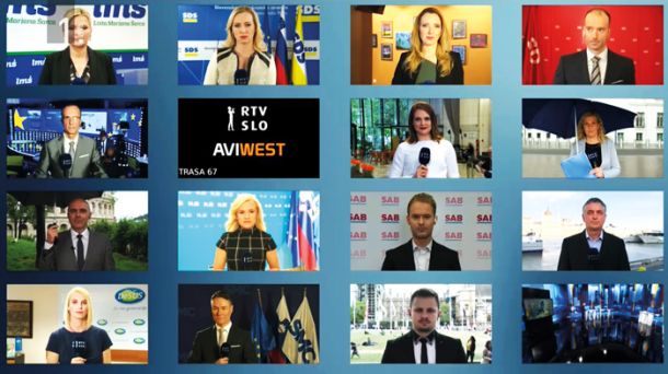 Kolaž novinarjev RTV, ki so o povolilnem dogajanju poročali iz Slovenije in Evrope 