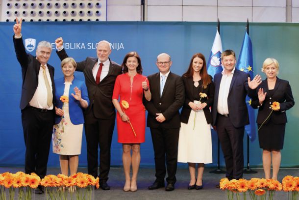 Izvoljeni slovenski poslanci novega sklica evropskega parlamenta: Milan Zver, Ljudmila Novak, Milan Brglez, Tanja Fajon, Klemen Grošelj, Irena Joveva, Franc Bogovič in Romana Tomc