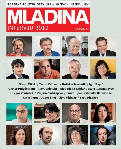 Naslovnica posebne edicije Mladina INTERVJU 2019 