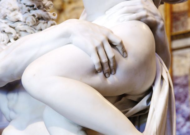 Posilstvo Perzefone, detajl kipa, Gian Lorenzo Bernini, 1621–1622, Galerija Borghese v Rimu
