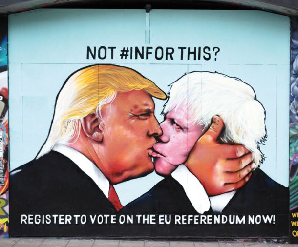 Trump ni le eden. Takih, kot je on, je veliko. Naslednji je Boris Johnson. (Na fotografiji grafit iz Bristola pred referendumom o brexitu leta 2016) 