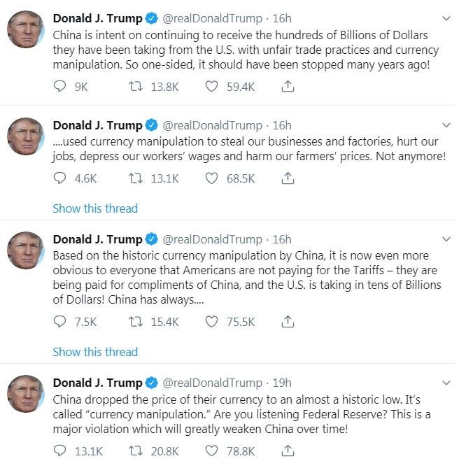 Trumpov napad na Kitajsko prek Twitterja