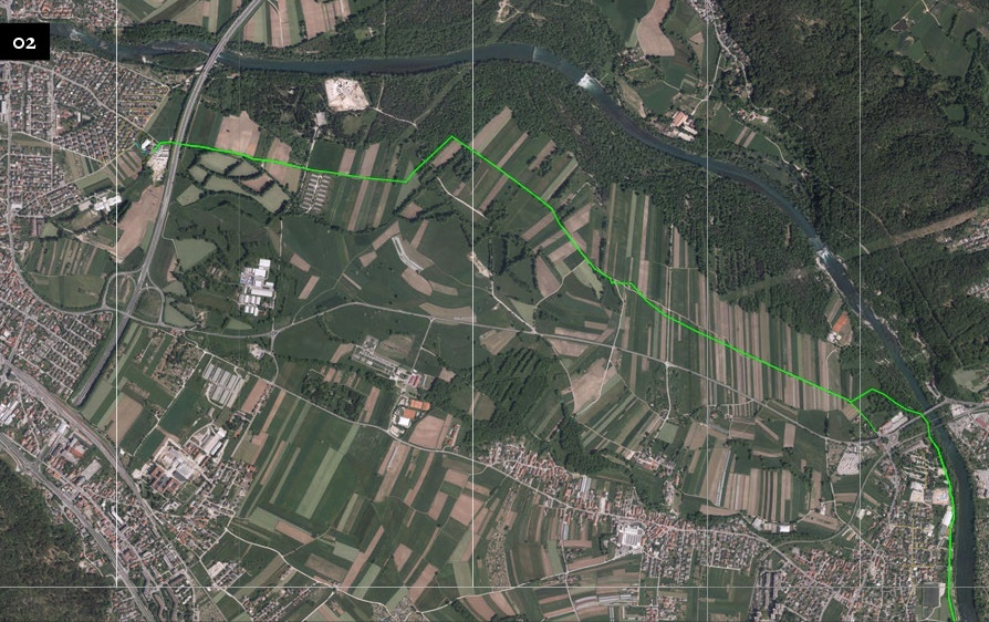 Predvidena trasa kanala C0 med Brodom in Ježico