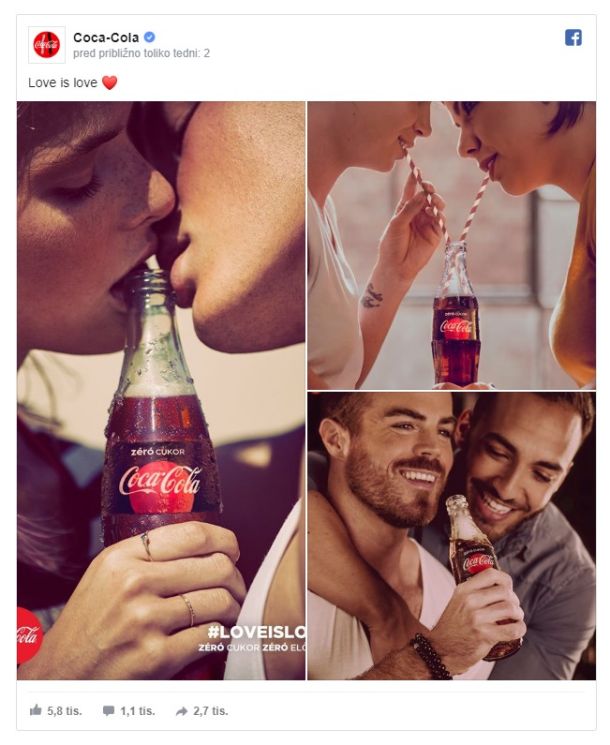 Reakcionarna Madžarska dosegla, da je Coca-Cola umaknila "nemoralne" plakate