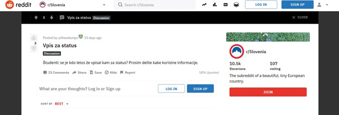 Podobni zapisi se vrstijo po forumih vsako leto v začetku jeseni in mladi si na njih izmenjujejo informacije o srednjih šolah, ki še imajo prosta mesta za vpis, najcenejših izobraževalnih programih in ostale nasvete, ki naj bi pomagali na papirju dajati vtis, da je oseba vpisana v šolo z namenom, da jo tudi opravi.