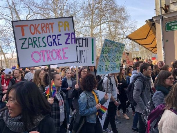 Protest mladih v Ljubljani