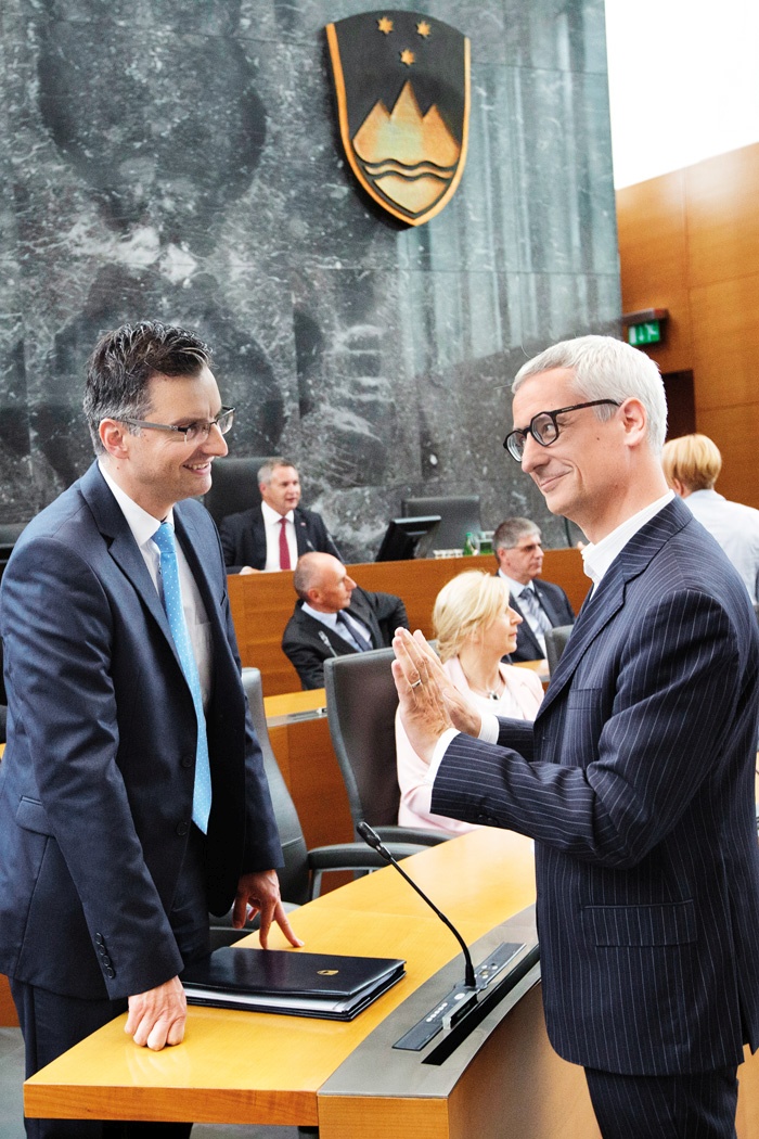 Premier Šarec in njegov minister za šolstvo Pikalo