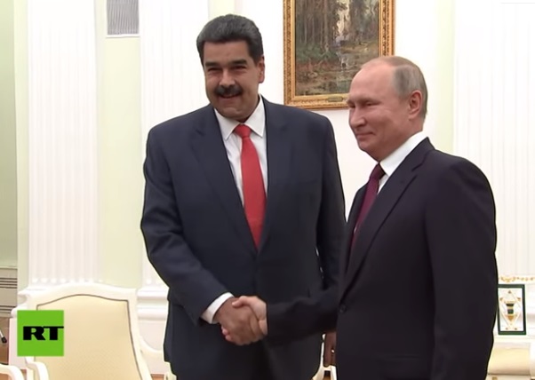 Maduro in Putin na včerajšnjem srečanju