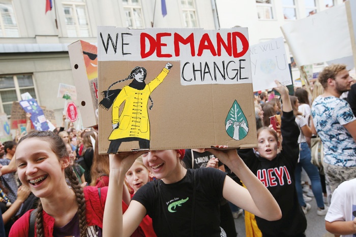 Podnebni štrajk v Ljubljani 27. septembra