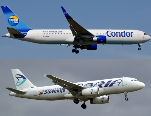 Condor (zgoraj), Adria (spodaj)