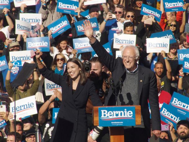 Alexandria Ocasio-Cortez in Bernie Sanders 