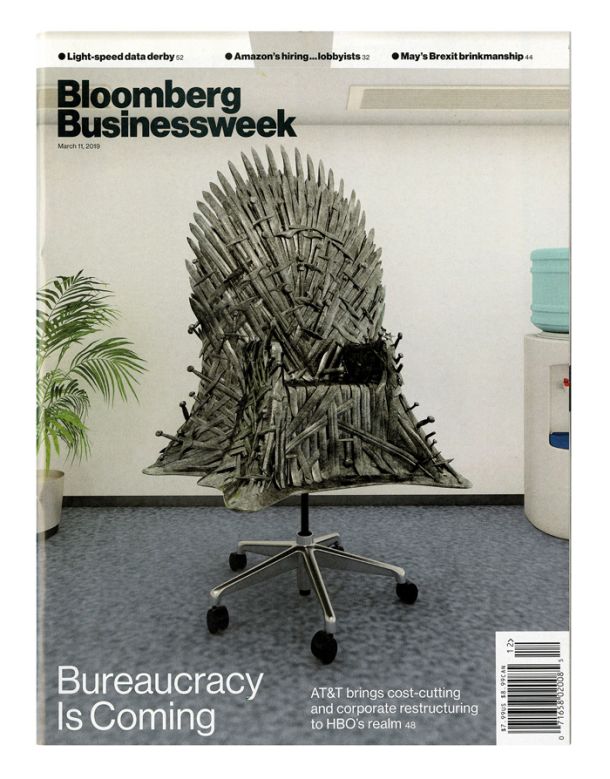 Naslovnica tednika Bloomberg Businessweek, ki je nastala v sodelovanju s Caroline David.