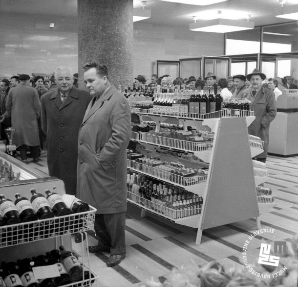 Otvoritev supermarketa v Ljubljani 28. novembra 1959