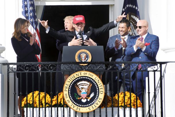 Make Donald great again: Sprejem za moštvo Washington Nationals, ameriške prvake v baseballu 