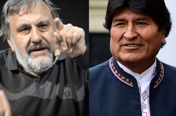 Slavoj Žižek in Evo Morales 