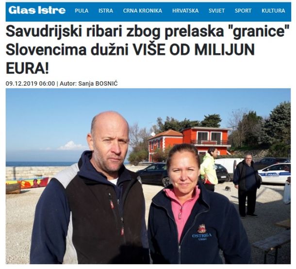 Članek o slovenskih kaznih na spletni strani hrvaškega časnika Glas Istre