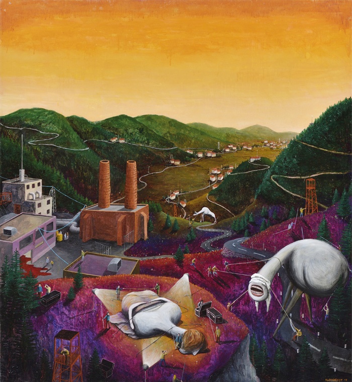 Staš Kleindienst: Zmagoslavje teme, 2017, olje na platnu, 120 x 130 cm