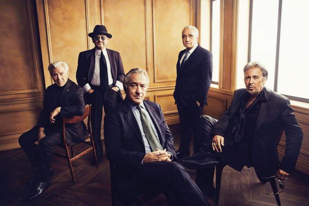 Zločin se izplača: Harvey Keitel, Joe Pesci, Robert De Niro, Martin Scorsese in Al Pacino