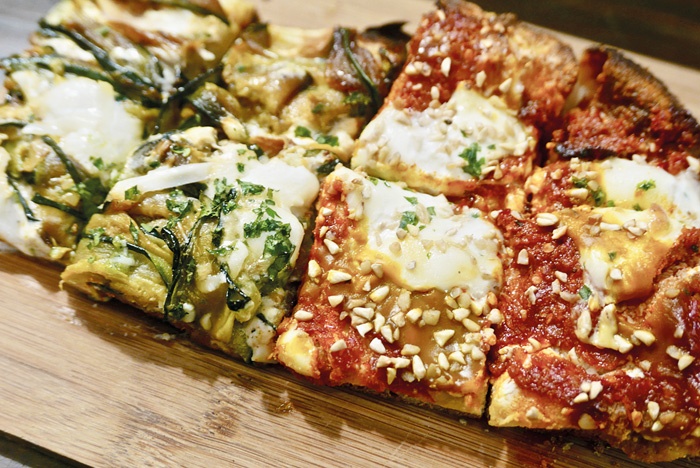 bučke / pesto vs. ’nduja / mango
