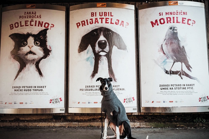 Družbena akcija „Petarde? Ne hvala!“, ki jo je v decembru 2018 izpeljala družba TAM-TAM v sodelovanju z agencijo Luna TBWA, kot protest proti prednovoletnemu pirotehničnemu nasilju.