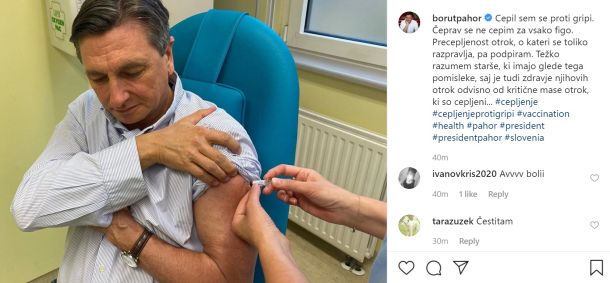 Današnja objava Boruta Pahorja na Instagramu