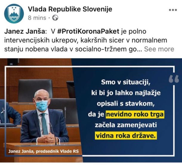 Prva objava vlade RS ... 