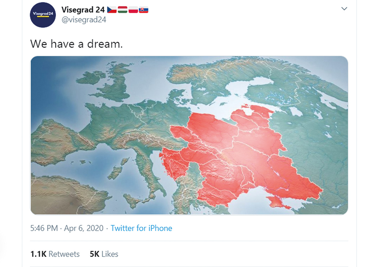 Janez Janša je všečkal: Sanje o velikem Višegradu – del bivše Jugoslavije s Slovenijo skupaj z državami nekdanjega varšavskega pakta.