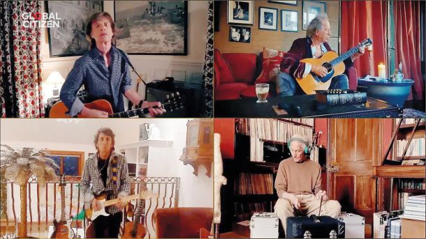 Rolling Stonesi so nastopili hkrati vsak v svoji dnevni sobi 