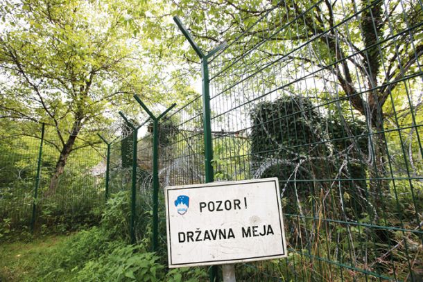 Ograja, žica na slovensko-hrvaški meji