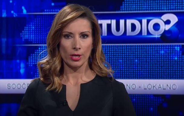 TV voditeljica in novinarka Erika Žnidaršič v četrtkovi oddaji Tarča