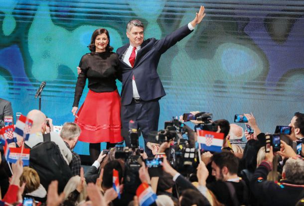 Novi predsednik Hrvaške Zoran Milanović z ženo Sanjo Musić Milanović 