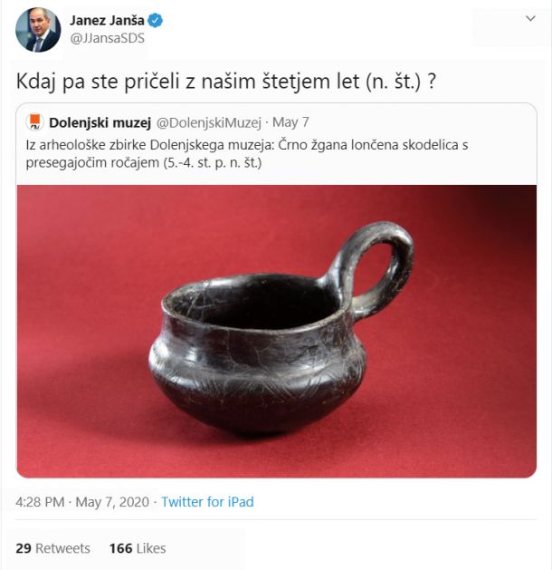 Janšev tvit, s katerim bi spremenil naše štetje