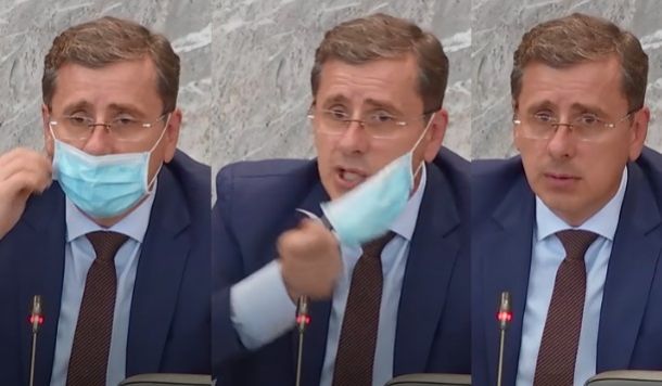 Jani Möderndorfer se je odločil, da v parlamentu ne bo več nosil zaščitne maske