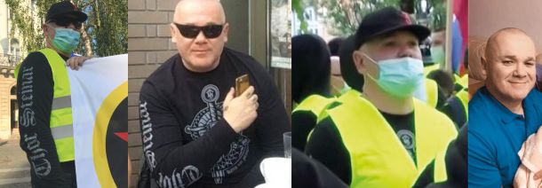 Shoda rumenih jopičev so se udeležili tudi neonacistični starešine, na primer Elvis O. Sodeč po medijskih objavah iz preteklosti spada Elvis v vrh organizacije Blood & Honour / Headhunters Domžale.