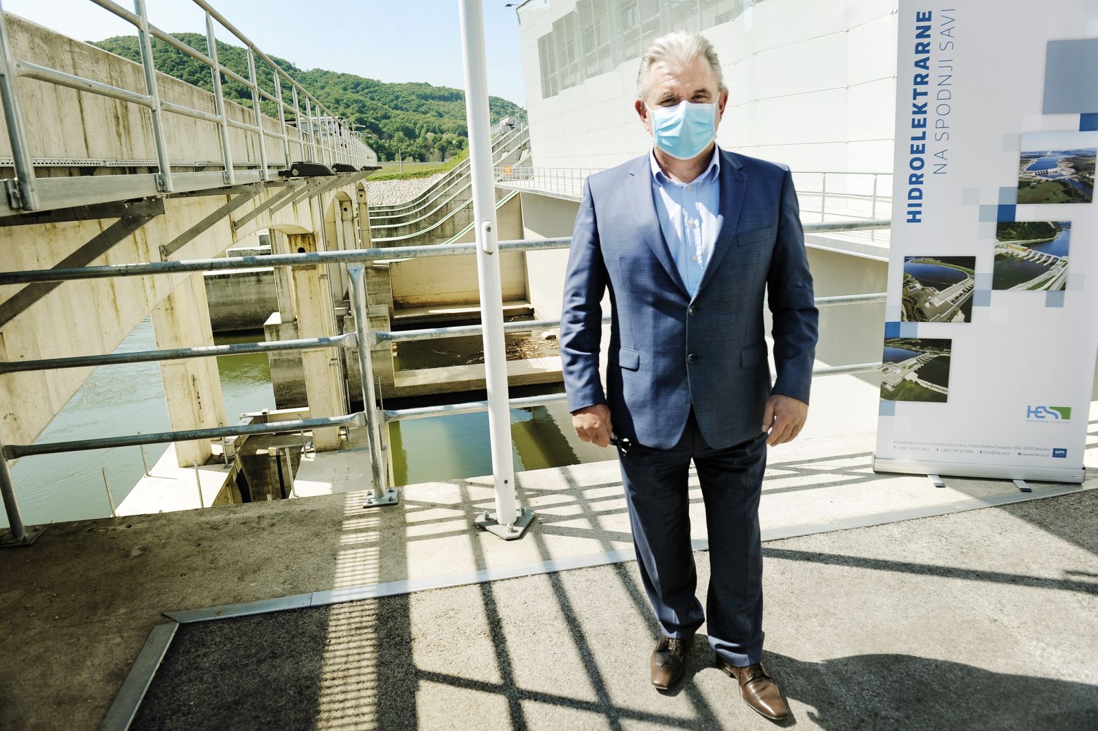 Minister Vizjak ob predstavitvi projekta HE Mokrice