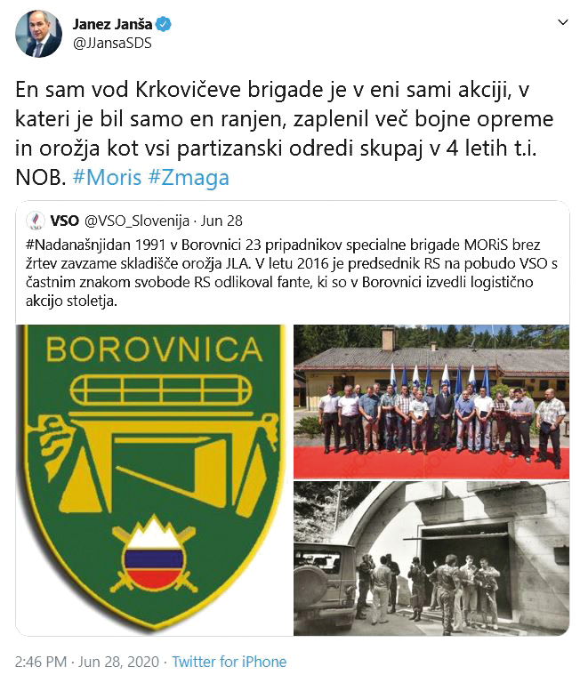 Janševo glorificiranje slavne preteklosti 