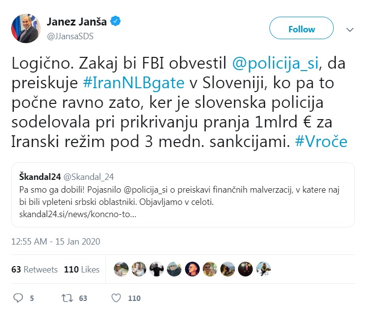 Janša spet laže