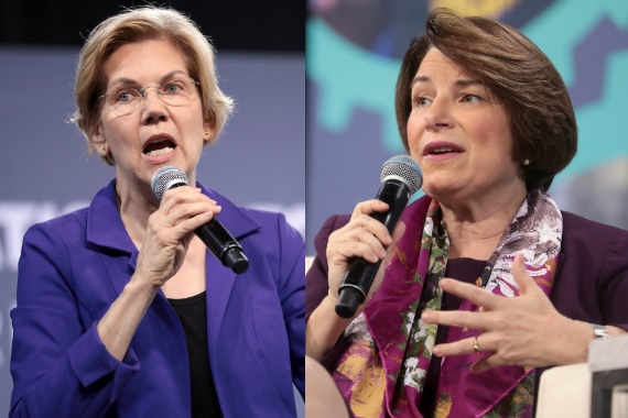 Elizabeth Warren in Amy Klobuchar