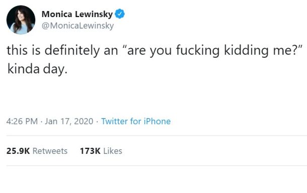 Komentar Monice Lewinsky na Twitterju