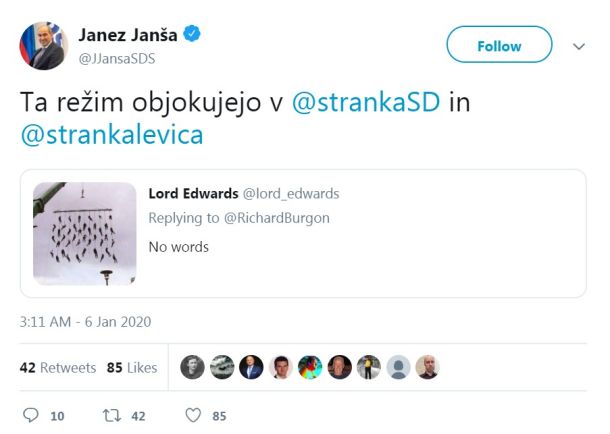 Janez Janša vsako priložnost izkoristi za podtikanje teorij zarot ... četudi gre za lažne novice