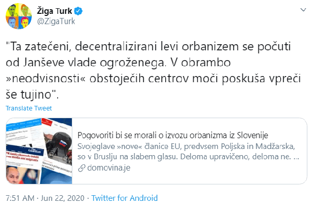 Turk med artikulacijo misli o strahu levih orbanistov pred novo vlado