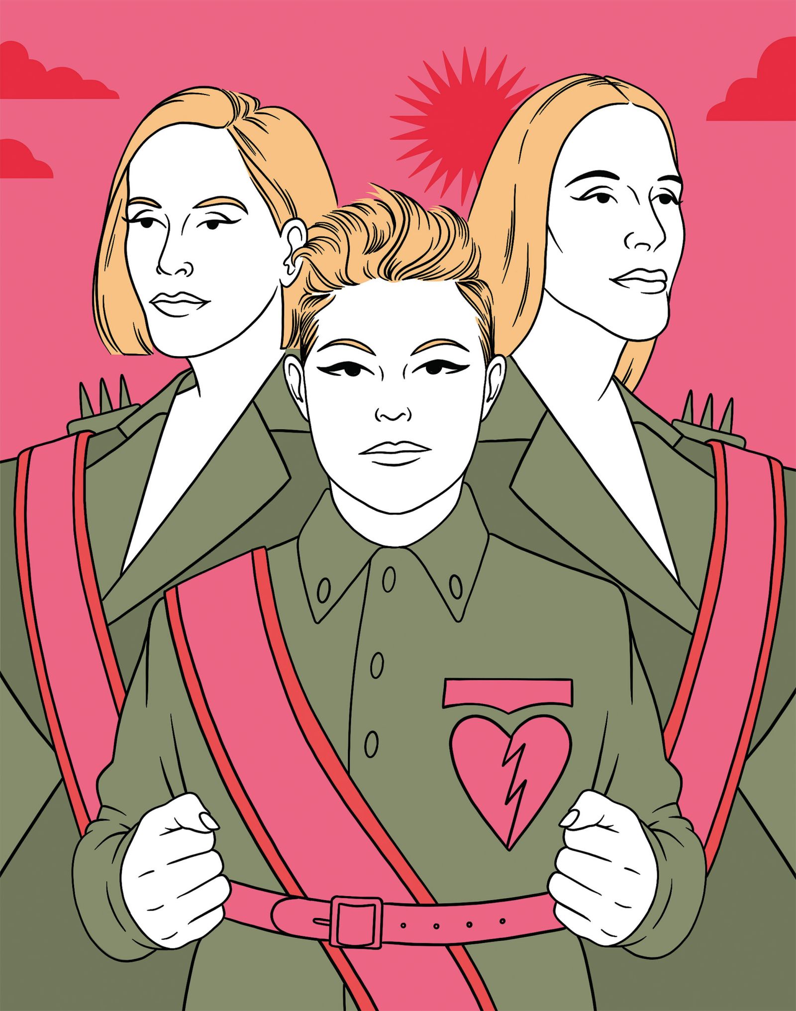 Ilustracija zasedbe Dixie Chicks (po novem le še The Chicks), ki jo je Anja Šlibar ustvarila za The New Yorker.