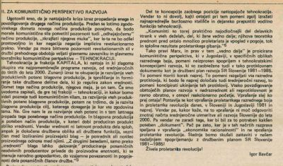 Uvodnik Igorja Bavčarja v študentskem časopisu Tribuna, 4. marec 1981