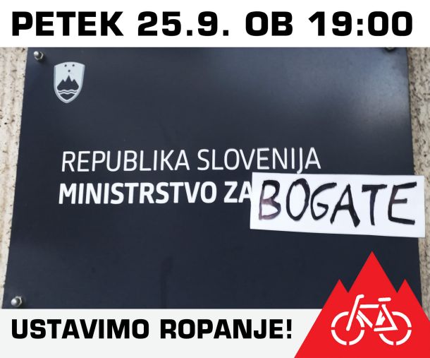 Plakat, ki so ga danes na spletu objavili organizatorji protestov