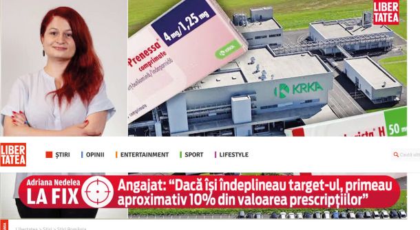 Poročanje romunskih medijev: »Ko so [zdravniki, op. a.] dosegli zastavljeni cilj, so prejeli približno 10 odstotkov cene izdanih zdravil«