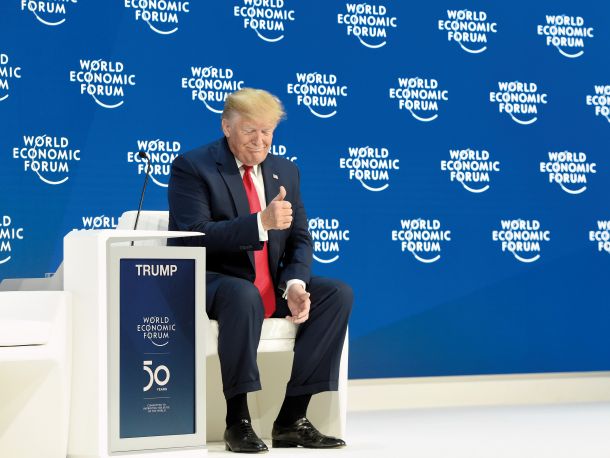 Predsednik Donald Trump na svetovnem gospodarskem forumu v Davosu 