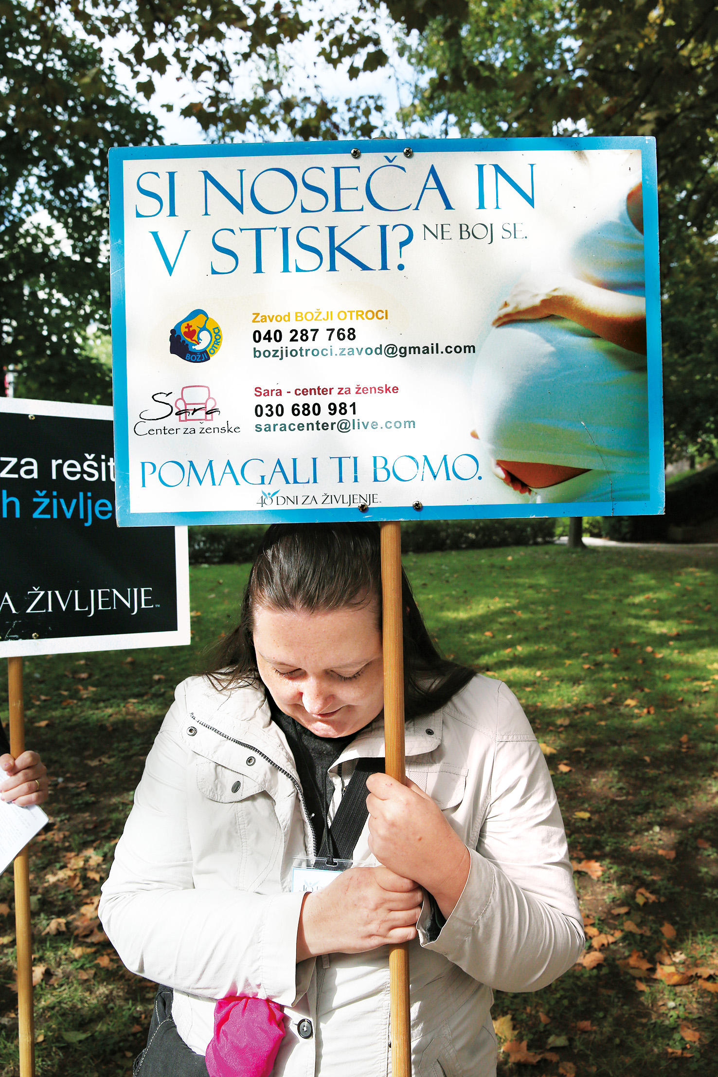 Molitve pred ljubljansko porodnišnico, ena izmed številnih akcij gibanja pro-life 