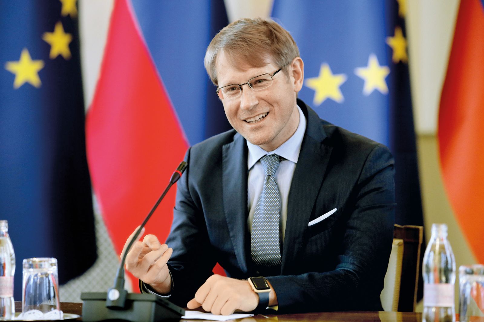 Anže Erbežnik na javni predstavitvi za člane Državnotožilskega sveta v Predsedniški palači leta 2017