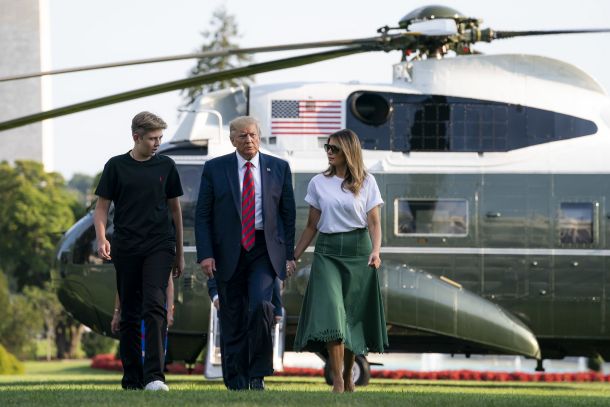 Barron, Donald in Melania Trump